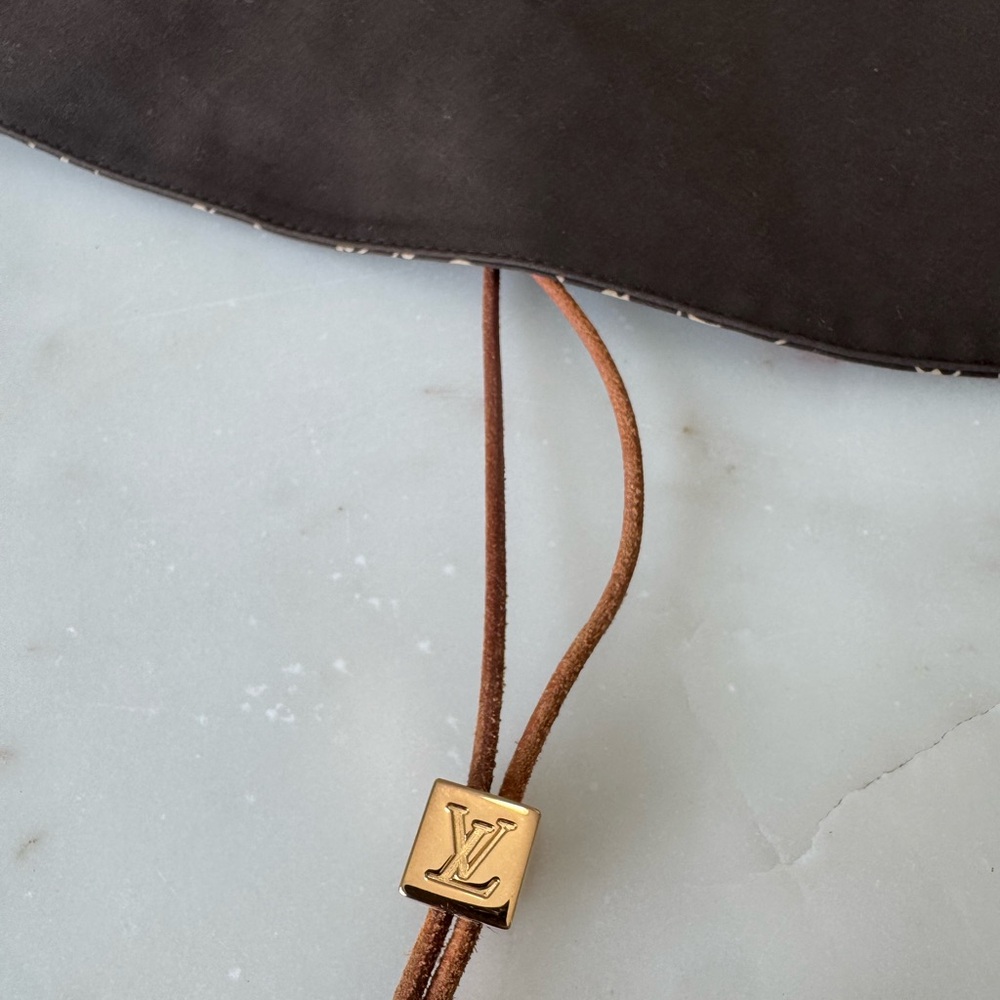 Louis Vuitton Dark Brown Sun Hat with Gold Accent Monogram - Picture 2 of 7